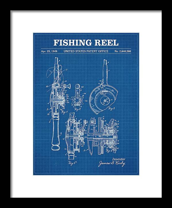 Fishing Reel Blueprint Patent Us2648506a