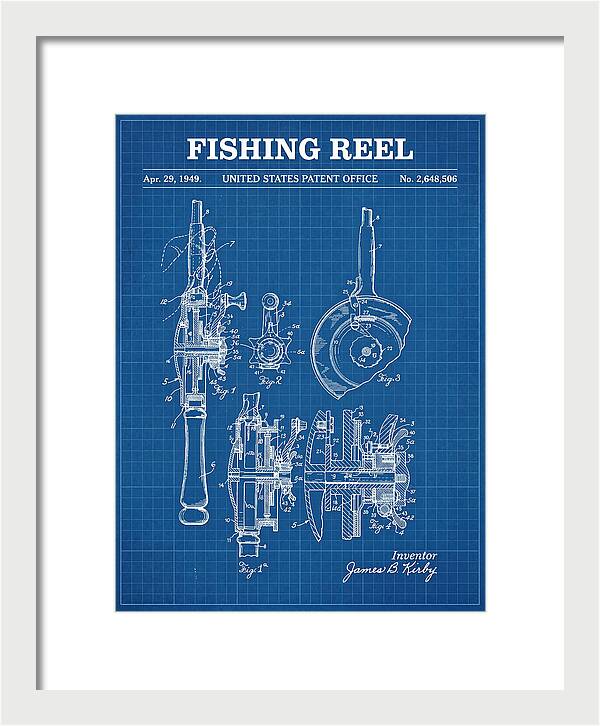 Fishing Reel Blueprint Patent Us2648506a