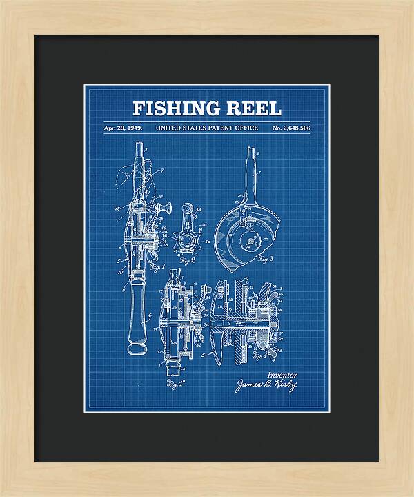 Fishing Reel Blueprint Patent Us2648506a
