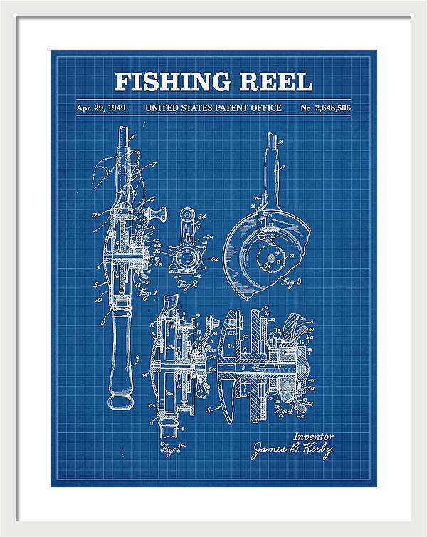 Fishing Reel Blueprint Patent Us2648506a