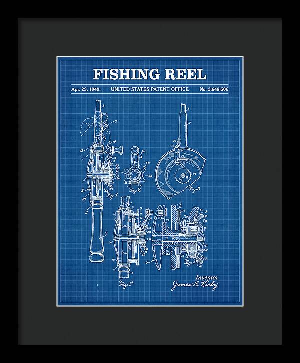 Fishing Reel Blueprint Patent Us2648506a