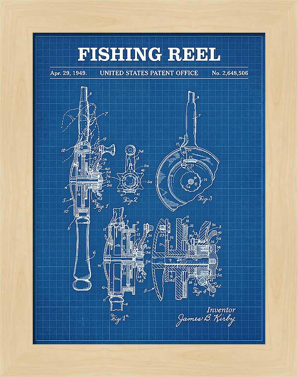 Fishing Reel Blueprint Patent Us2648506a