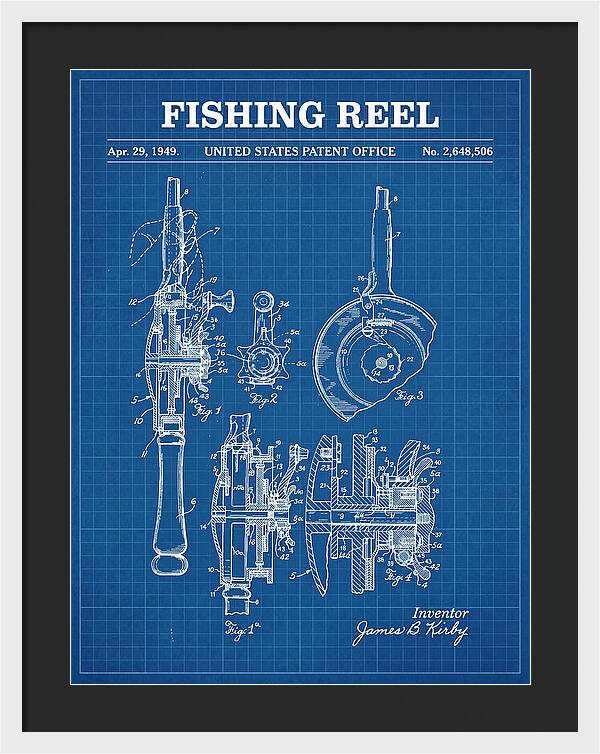 Fishing Reel Blueprint Patent Us2648506a