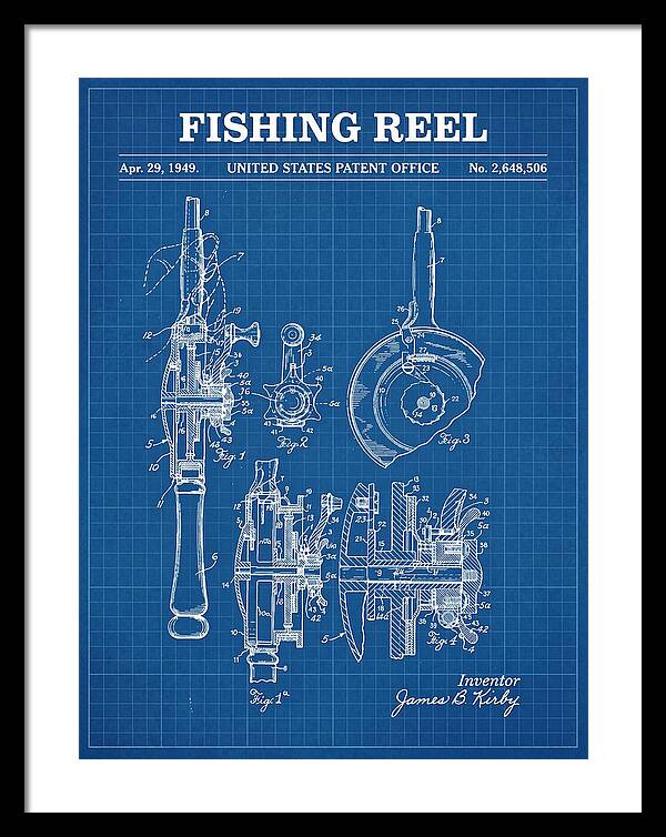 Fishing Reel Blueprint Patent Us2648506a