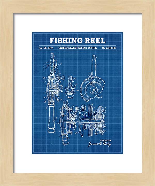 Fishing Reel Blueprint Patent Us2648506a