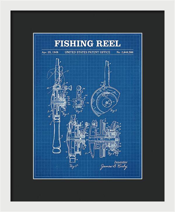 Fishing Reel Blueprint Patent Us2648506a