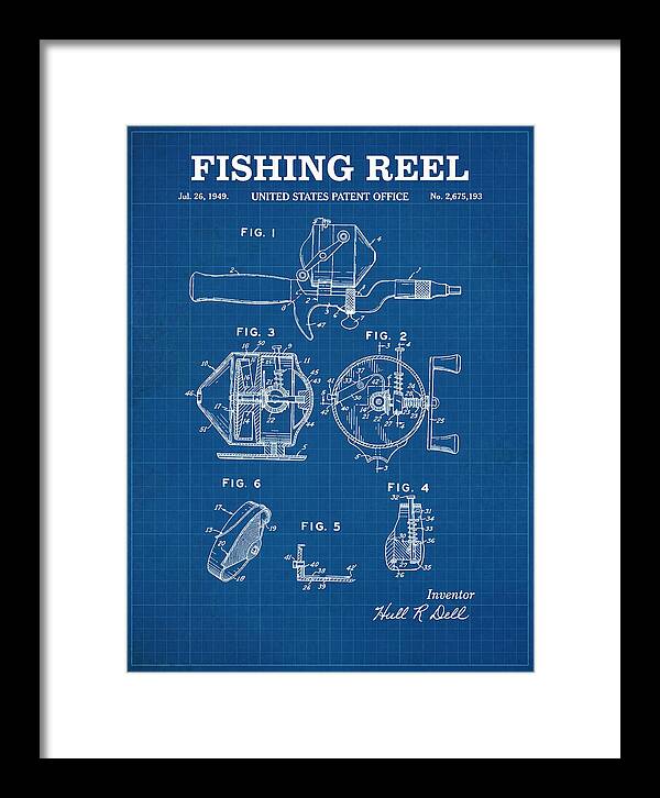 Fishing Reel Blueprint Patent Us2675193a