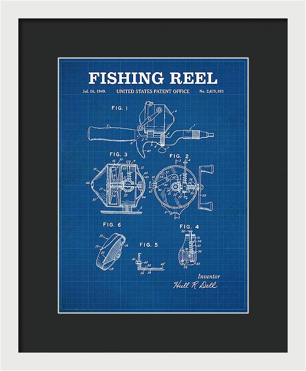 Fishing Reel Blueprint Patent Us2675193a