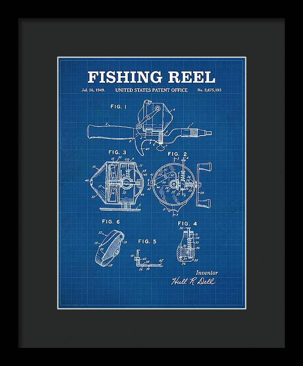 Fishing Reel Blueprint Patent Us2675193a