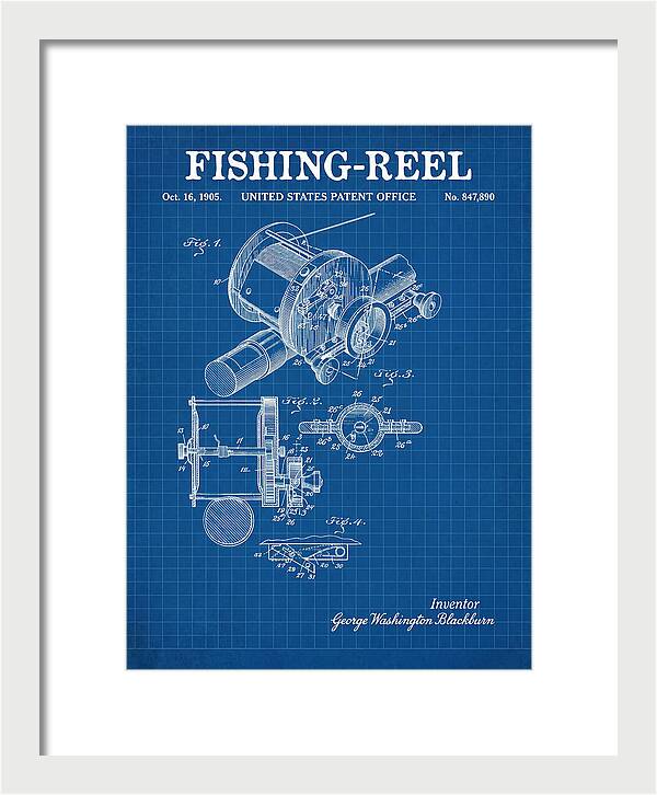 Fishing Reel Blueprint Patent Us847890a