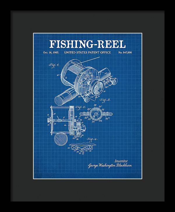 Fishing Reel Blueprint Patent Us847890a