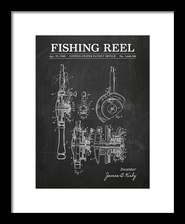 Fishing Reel Chalkboard Patent Us2648506a