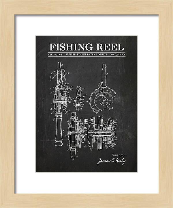 Fishing Reel Chalkboard Patent Us2648506a