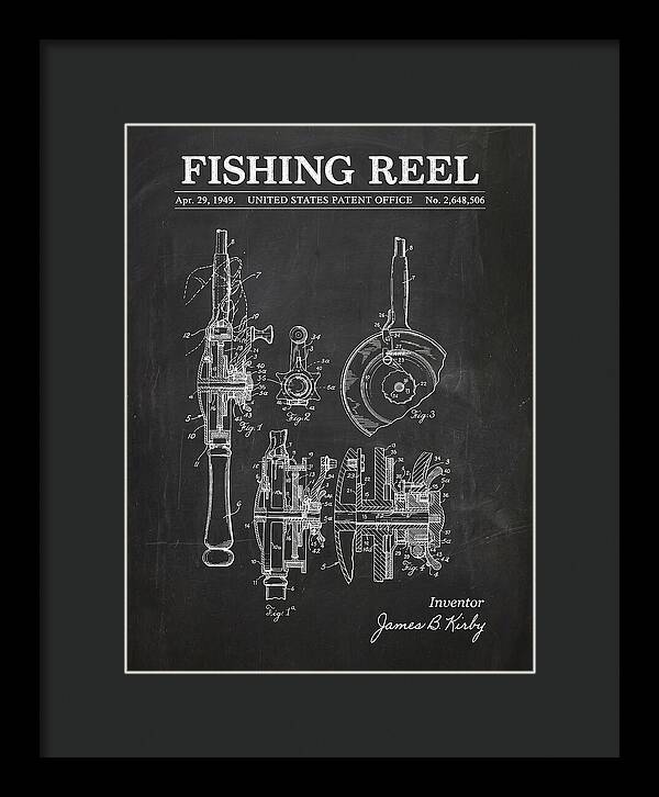 Fishing Reel Chalkboard Patent Us2648506a