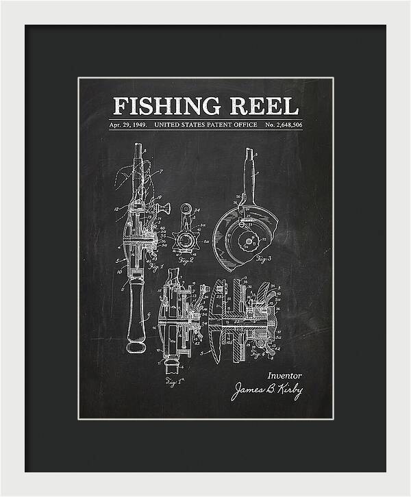Fishing Reel Chalkboard Patent Us2648506a