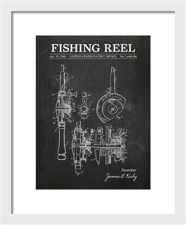 Fishing Reel Chalkboard Patent Us2648506a
