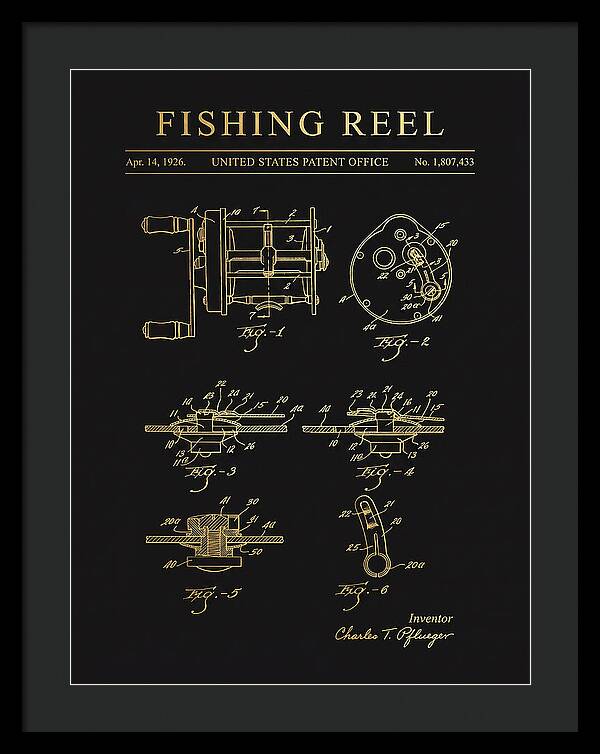 Fishing Reel Gold Patent Us1807433a