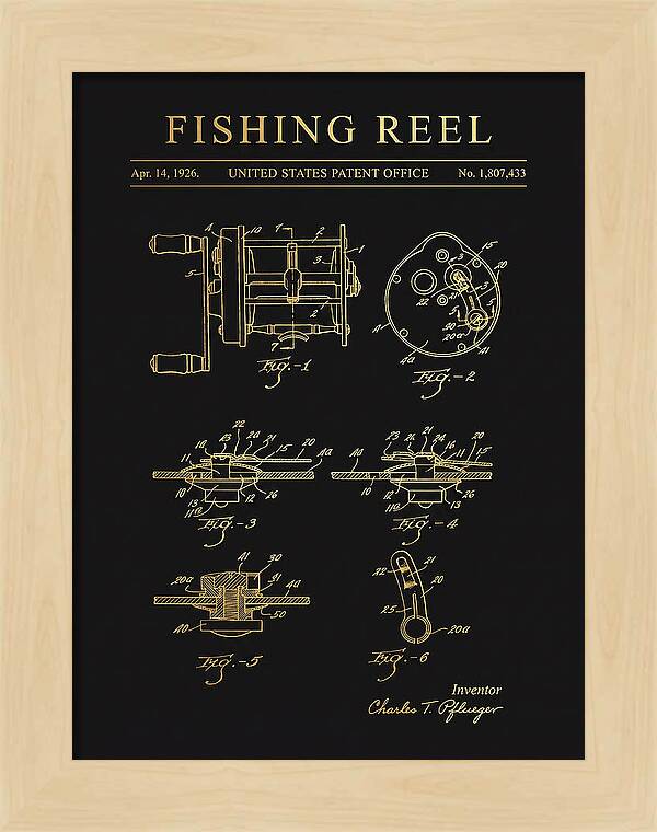 Fishing Reel Gold Patent Us1807433a
