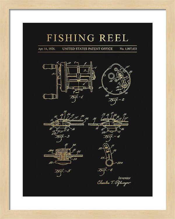 Fishing Reel Gold Patent Us1807433a