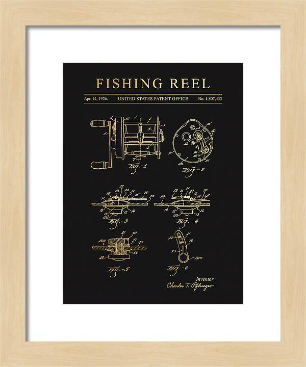 Fishing Reel Gold Patent Us1807433a