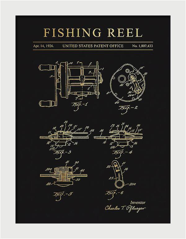 Fishing Reel Gold Patent Us1807433a