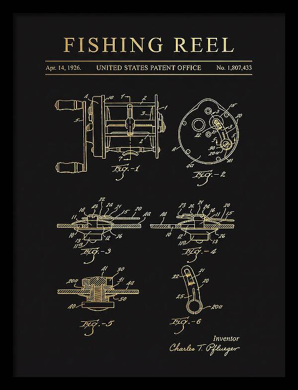 Fishing Reel Gold Patent Us1807433a