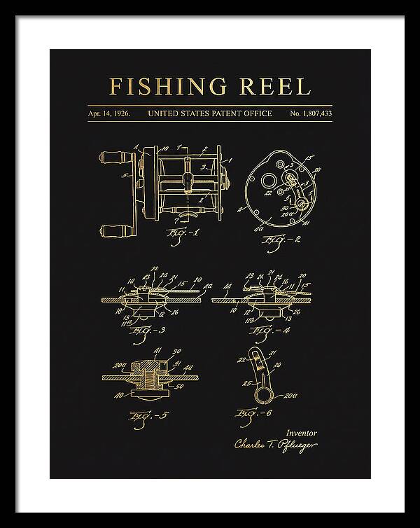 Fishing Reel Gold Patent Us1807433a