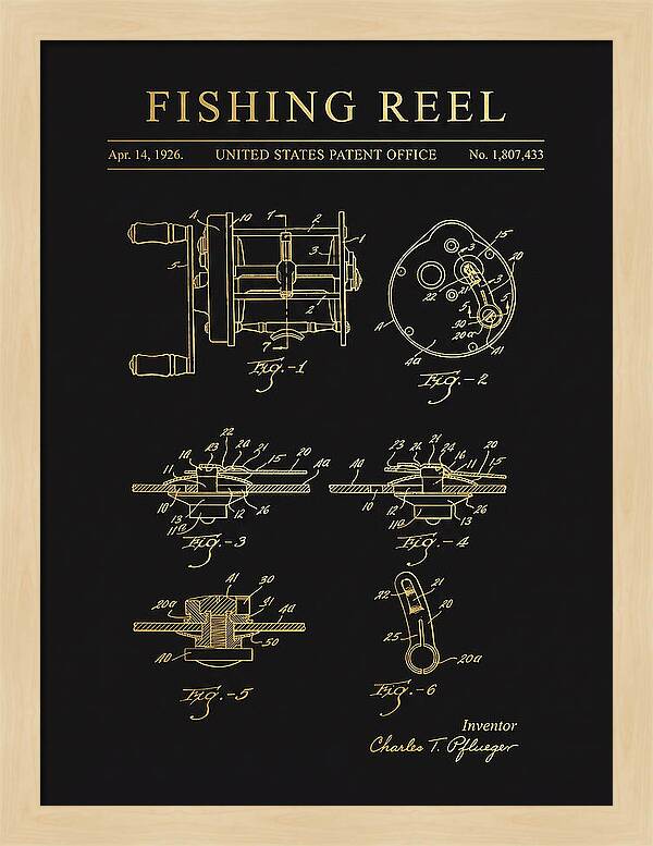 Fishing Reel Gold Patent Us1807433a