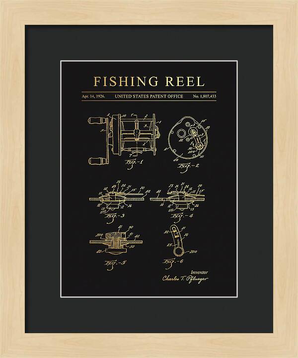 Fishing Reel Gold Patent Us1807433a