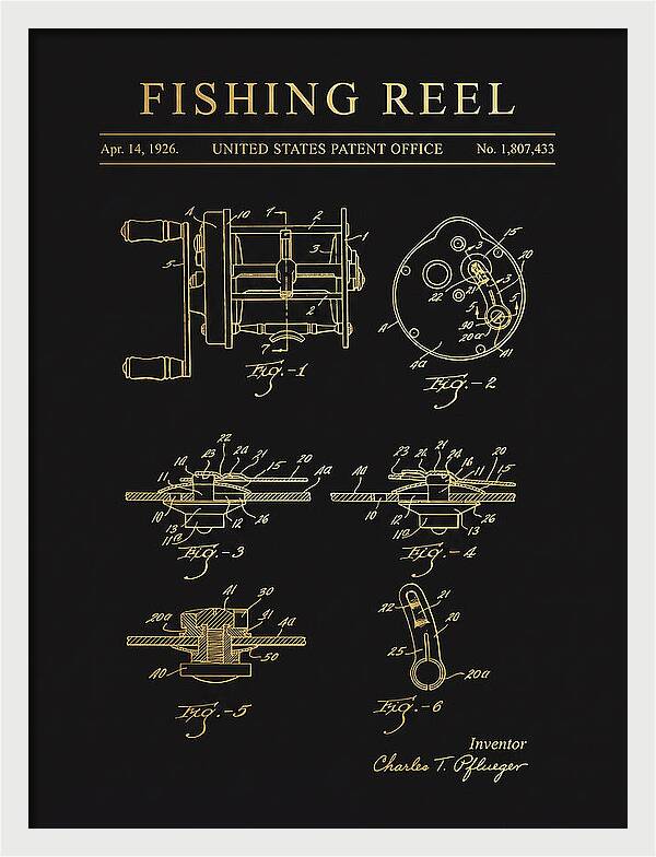 Fishing Reel Gold Patent Us1807433a