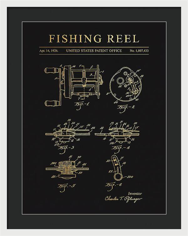 Fishing Reel Gold Patent Us1807433a