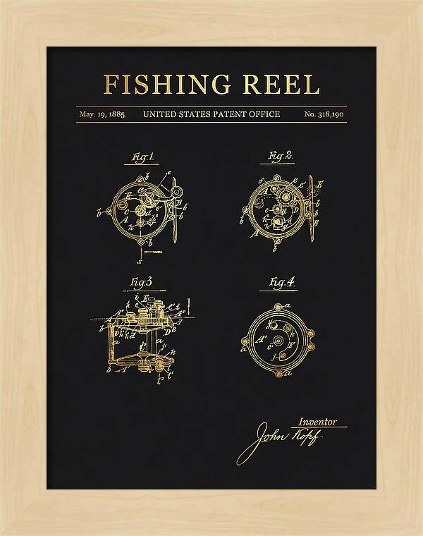 Fishing Reel Gold Patent Us318190a