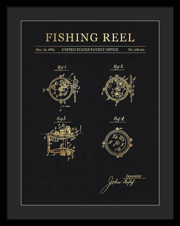 Fishing Reel Gold Patent Us318190a