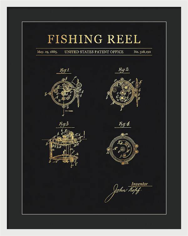 Fishing Reel Gold Patent Us318190a
