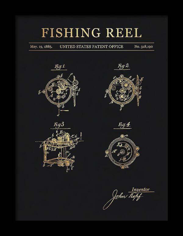 Fishing Reel Gold Patent Us318190a