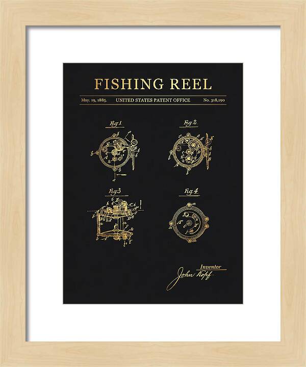 Fishing Reel Gold Patent Us318190a