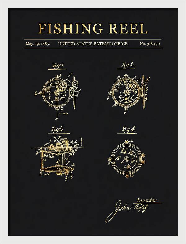 Fishing Reel Gold Patent Us318190a