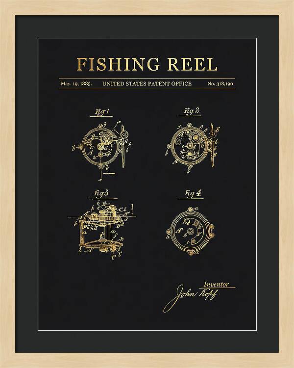 Fishing Reel Gold Patent Us318190a