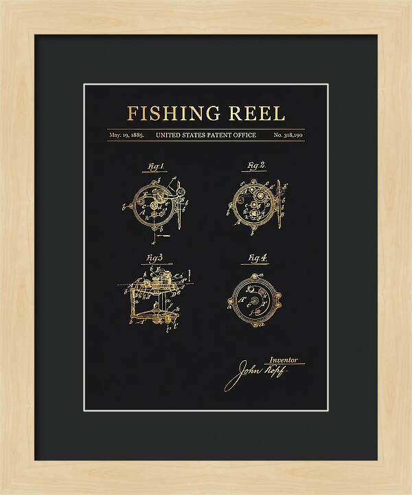 Fishing Reel Gold Patent Us318190a