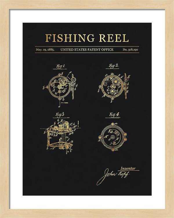 Fishing Reel Gold Patent Us318190a