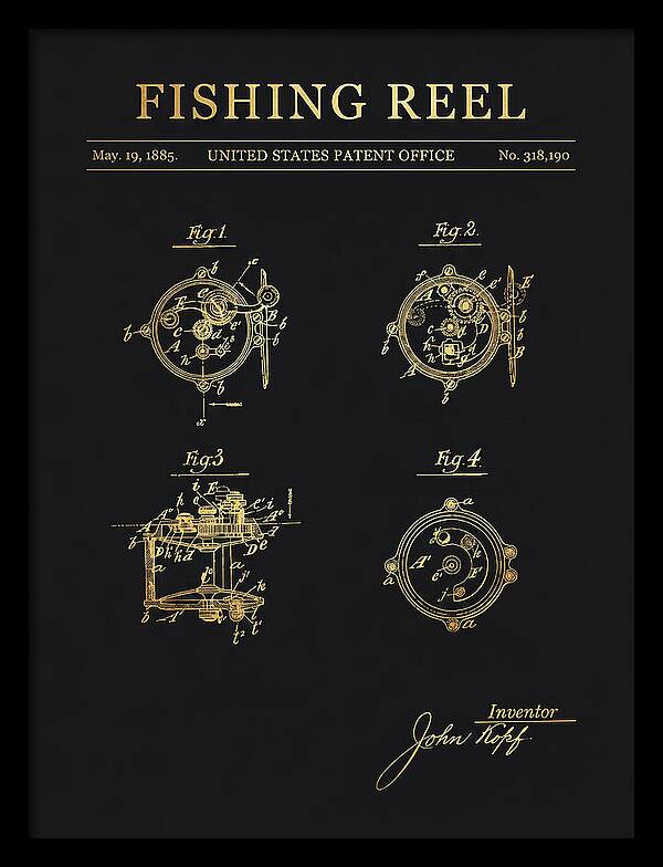Fishing Reel Gold Patent Us318190a