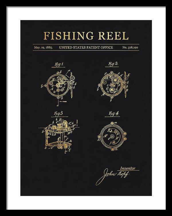 Fishing Reel Gold Patent Us318190a