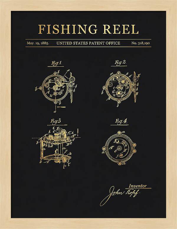 Fishing Reel Gold Patent Us318190a