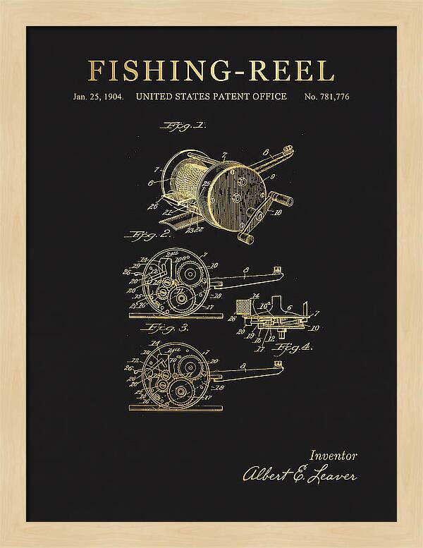 Fishing Reel Gold Patent Us781776a