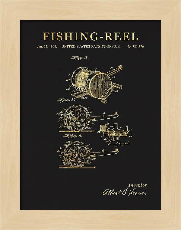 Fishing Reel Gold Patent Us781776a