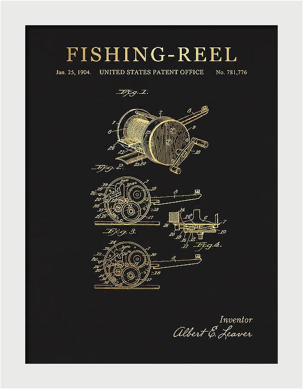 Fishing Reel Gold Patent Us781776a