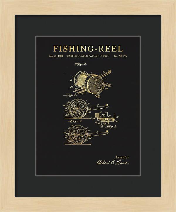 Fishing Reel Gold Patent Us781776a