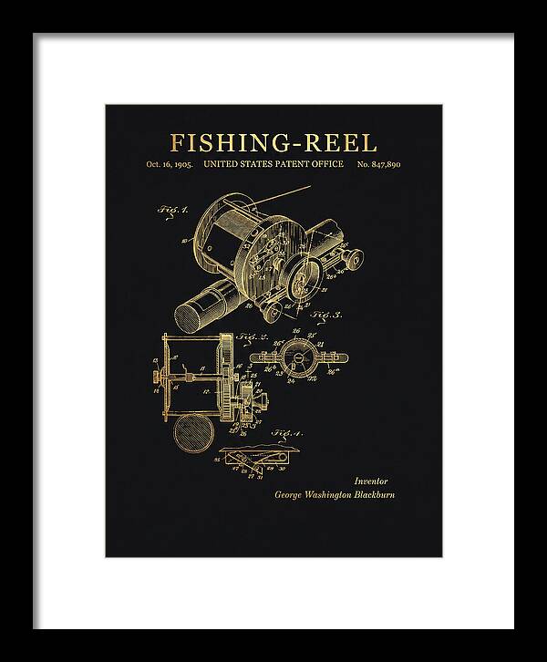 Fishing Reel Gold Patent Us847890a