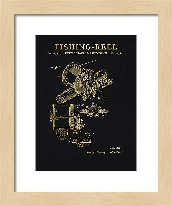 Fishing Reel Gold Patent Us847890a
