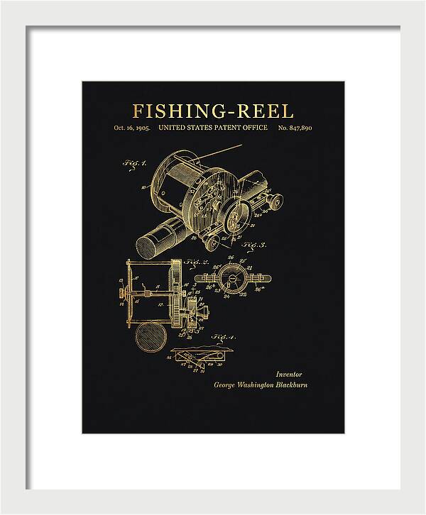 Fishing Reel Gold Patent Us847890a